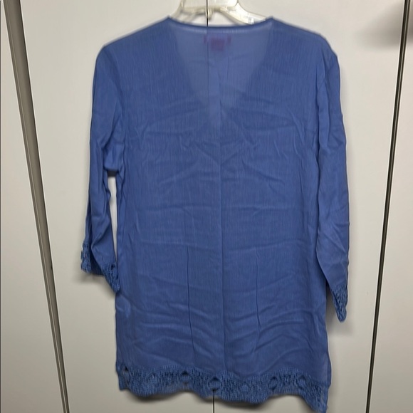 Isaac Mizrahi Blue Tunic Cover Up - Picture 5 of 7